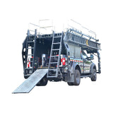FORD VEHICLE WITH DOUBLE MOBILE ADJUSTABLE RAMPS